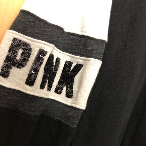 VS PINK Sequin Varsity Crew - Picture 6 of 7